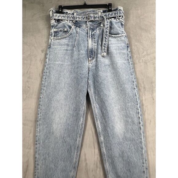 New AGOLDE Riya Elasticated High Rise Peg Jeans - Picture 4 of 11